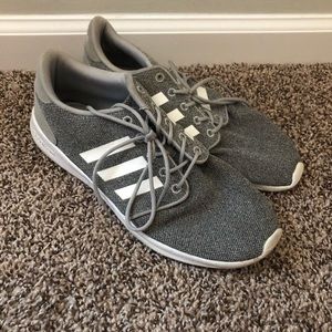 Adidas Cloud Foam Gray Tennis Shoes Sneakers